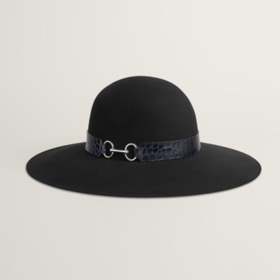 ハット 《ベティ》 エクスリブリス - ブラック | Hermès - エルメス